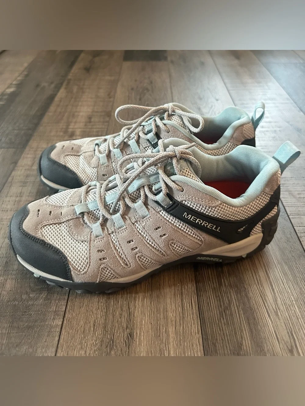 Merrell Air Cushion Shoes Womens Size 10 Gray Suede Hiking Sneakers J269836C